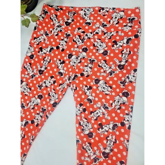 LuLaRoe TC Womens Tall & Curvy Leggings Butter Soft Disney Black Minnie Mouse - Picture 2 of 6